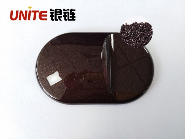 銀鏈板栗棕色ABS免噴涂材料美學(xué)塑料